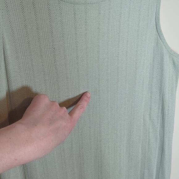 Mamalicious Maternity jersey pointelle tank midi dress in sage green - Picture 6 of 13